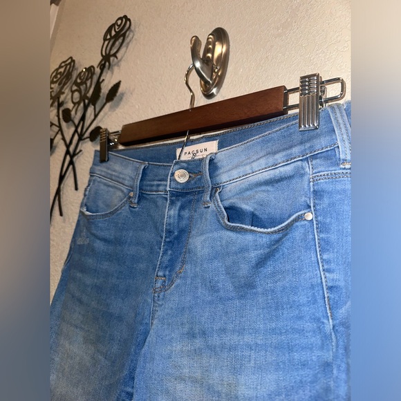 PacSun Super Stretch Blue Jeggings Ankle Length Size 24 - Picture 2 of 8
